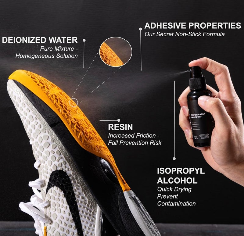Traction Plus Traction+ Premium Shoe Grip Spray – Trusted by Collegiate & Pro Athletes | Restores Squeaky Court Traction | Natural, Odorless Anti-Slip Spray for Basketball, Volleyball & Pickleball - Image 1
